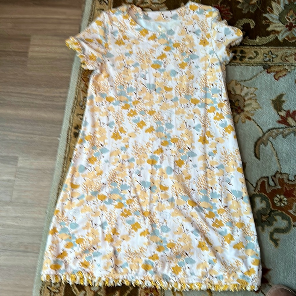 Spartina cotton fringed sundress in size L.